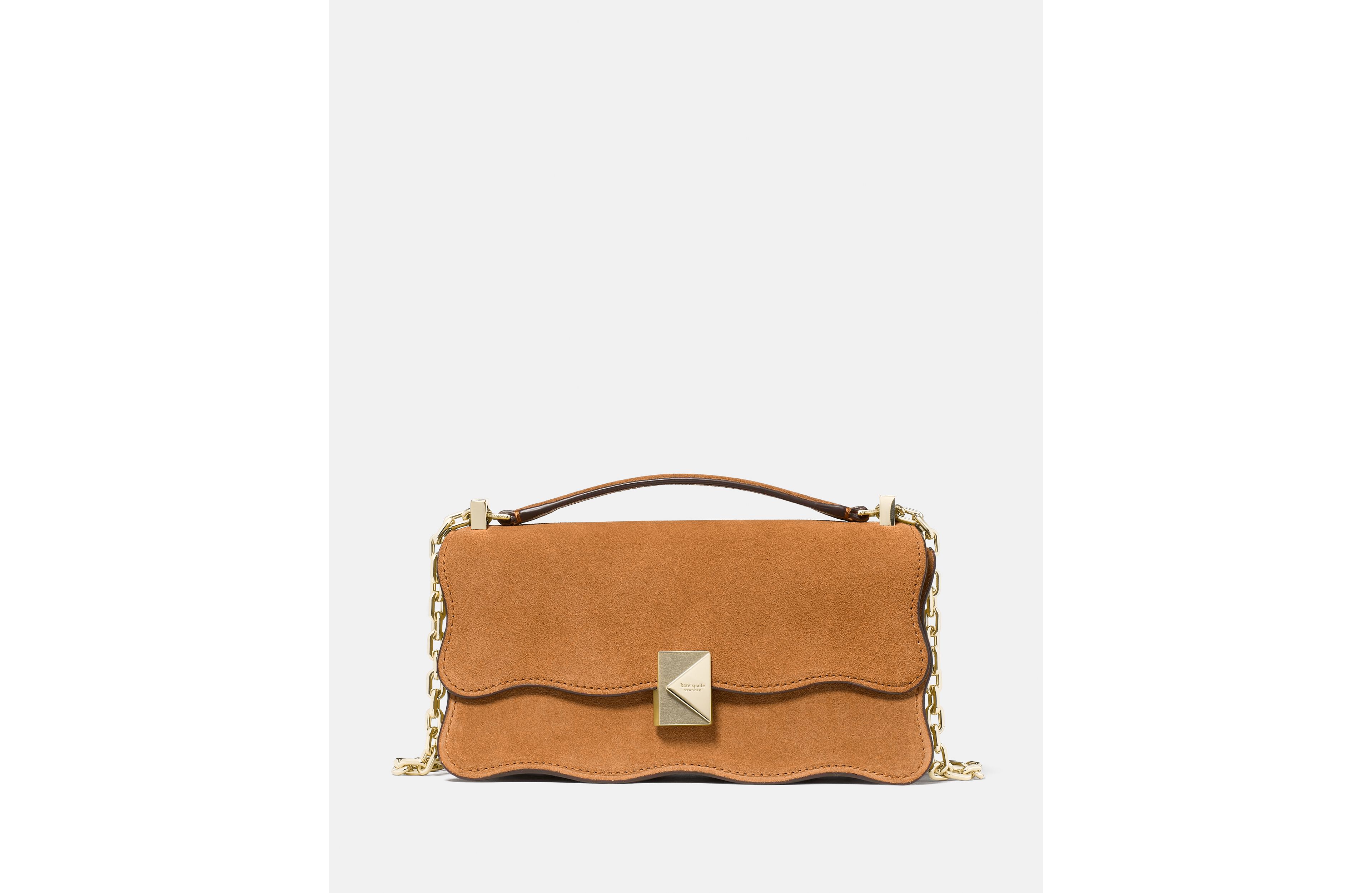 Deco Wavy Suede Mini Crossbody Bag