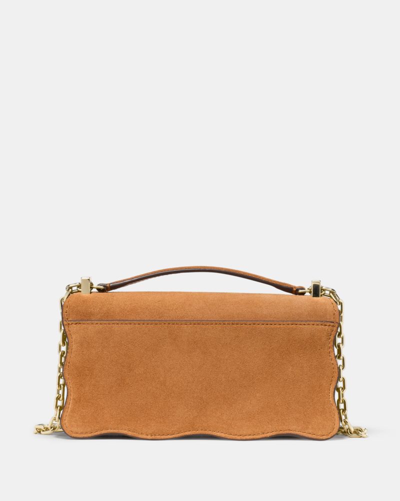 Kate Spade,Deco Wavy Suede Mini Crossbody Bag,