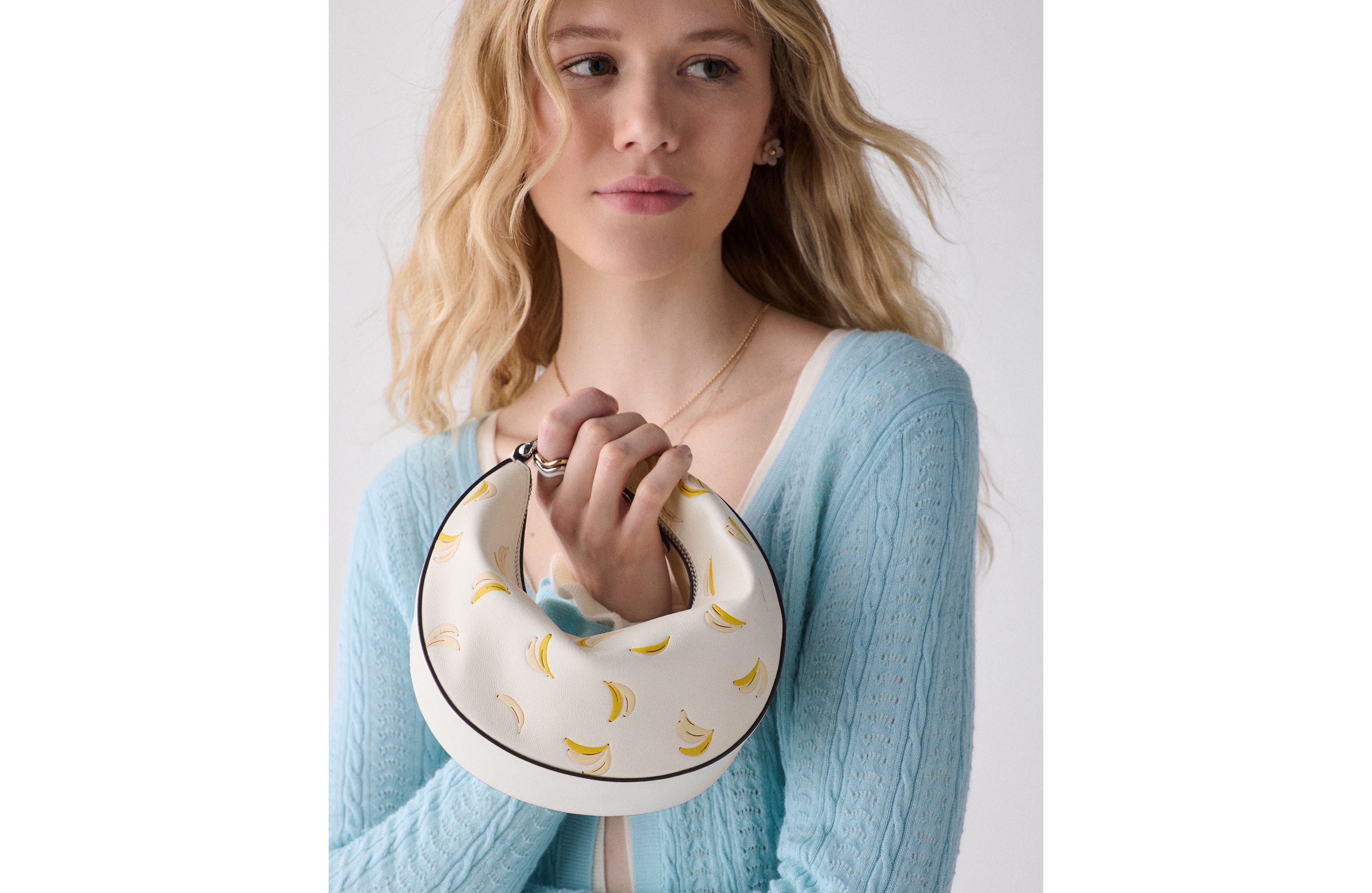 Duo Banana Leather Crossbody Bag