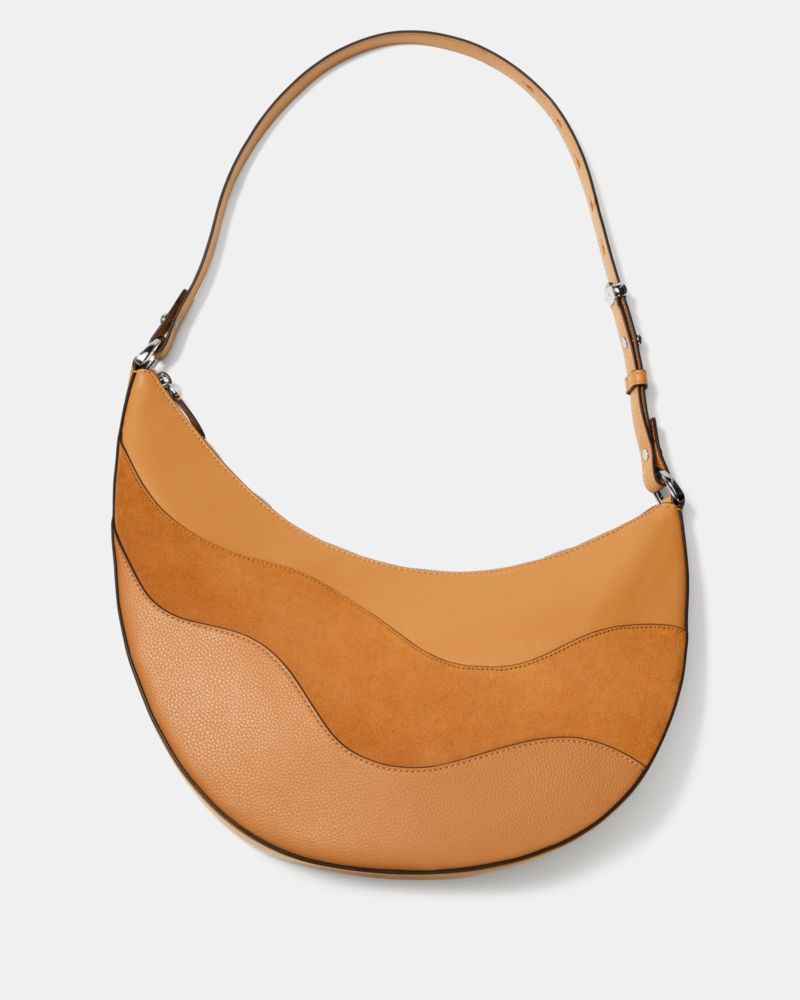 Kate Spade,Duo Wavy Suede Large Crossbody Bag,