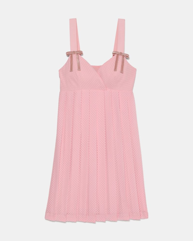 Kate Spade,Clipped Dot Pleated Mini Dress,
