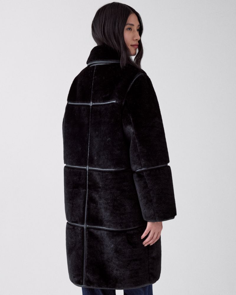 Faux Shearling Barrel Coat - thumbnail 9