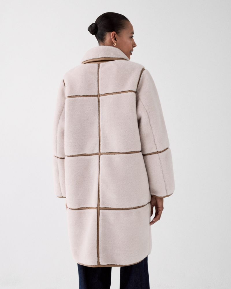 Faux Shearling Barrel Coat - thumbnail 4