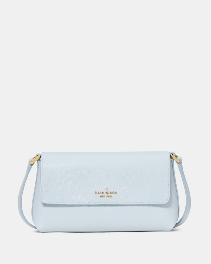 Kate Spade Outlet Gwen Textured Patent Crossbody Bag, Blue