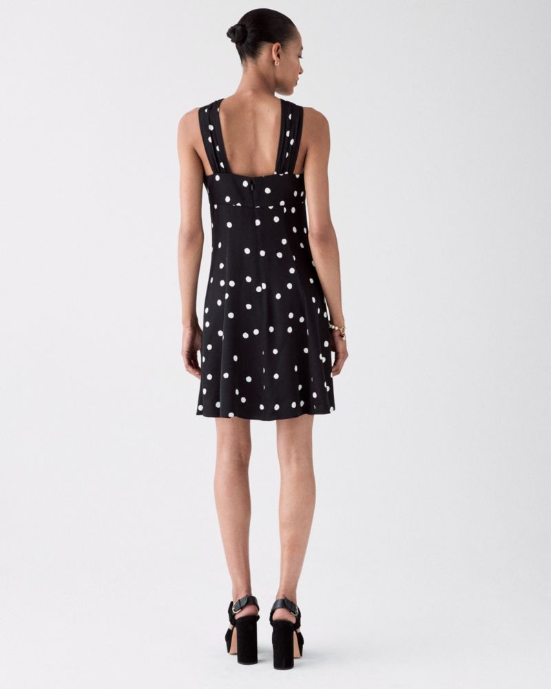 Enchanted Dot Knotted Halter Mini Dress