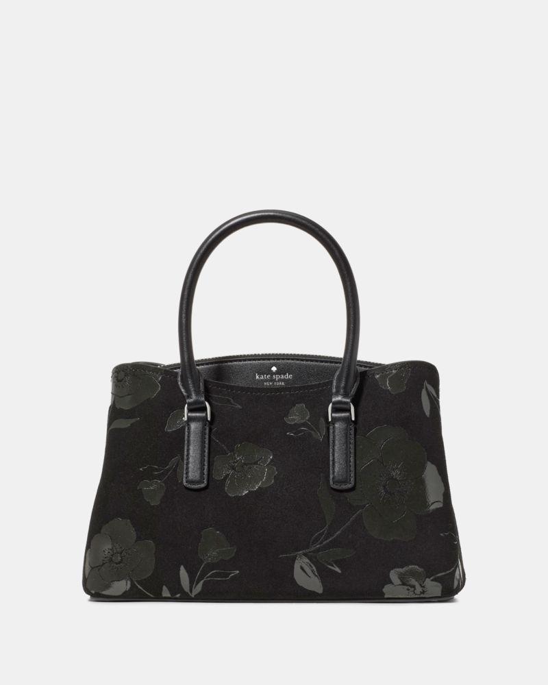 Kate Spade,Thompson Street Floral Suede Small Satchel Bag,