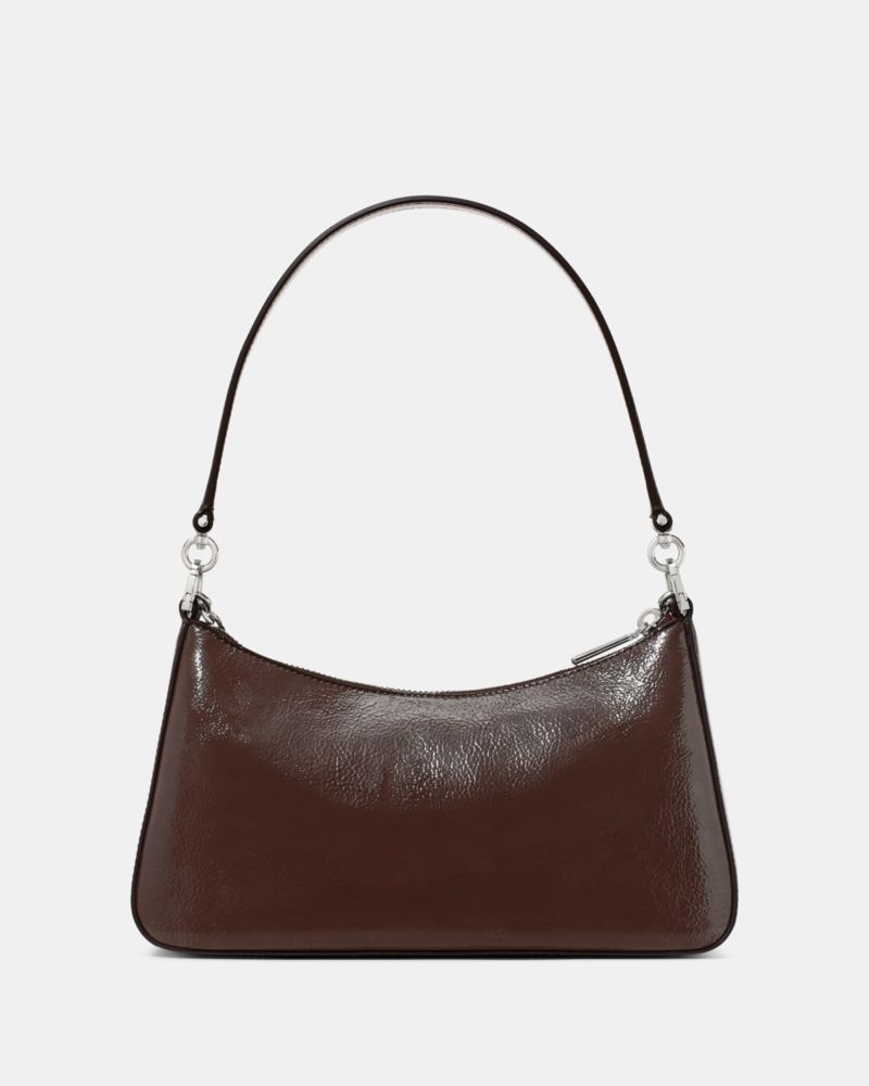Margot Shiny Leather Shoulder Bag - thumbnail 6