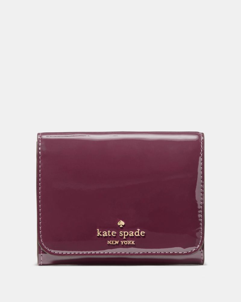 Kate Spade,Patent Small L-zip Flap Wallet,