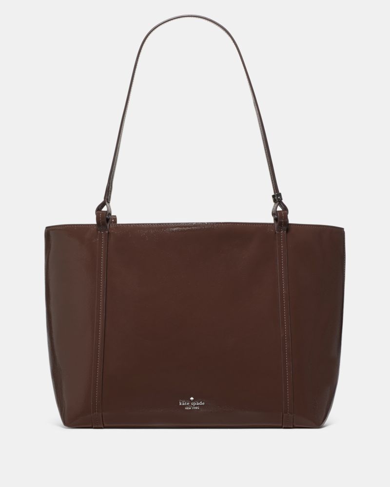 Kate Spade,Marlowe Shiny Leather Tote Bag,