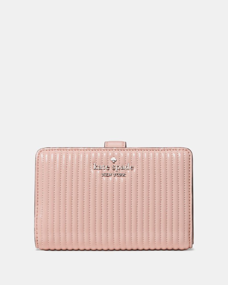 Kate Spade, シャイニー キルテッド ミディアム バイフォールド ウォレット, 二つ折り・ミニ財布