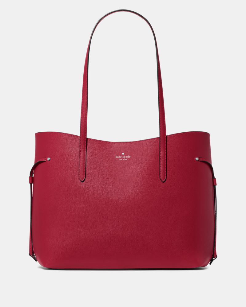 Kate Spade,Cleo Tote Bag,Leather,Tote,Metal,Embossed,Logo,Set,Work,