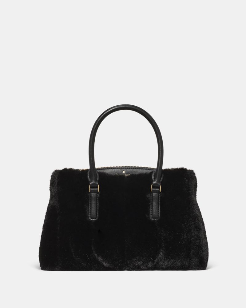 Kate Spade,Thompson Street Faux Fur Small Satchel Bag,