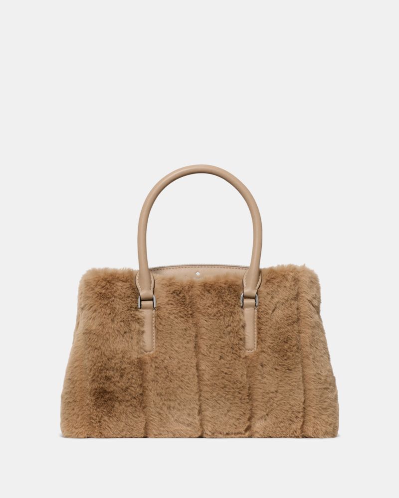 Kate Spade,Thompson Street Faux Fur Small Satchel Bag,