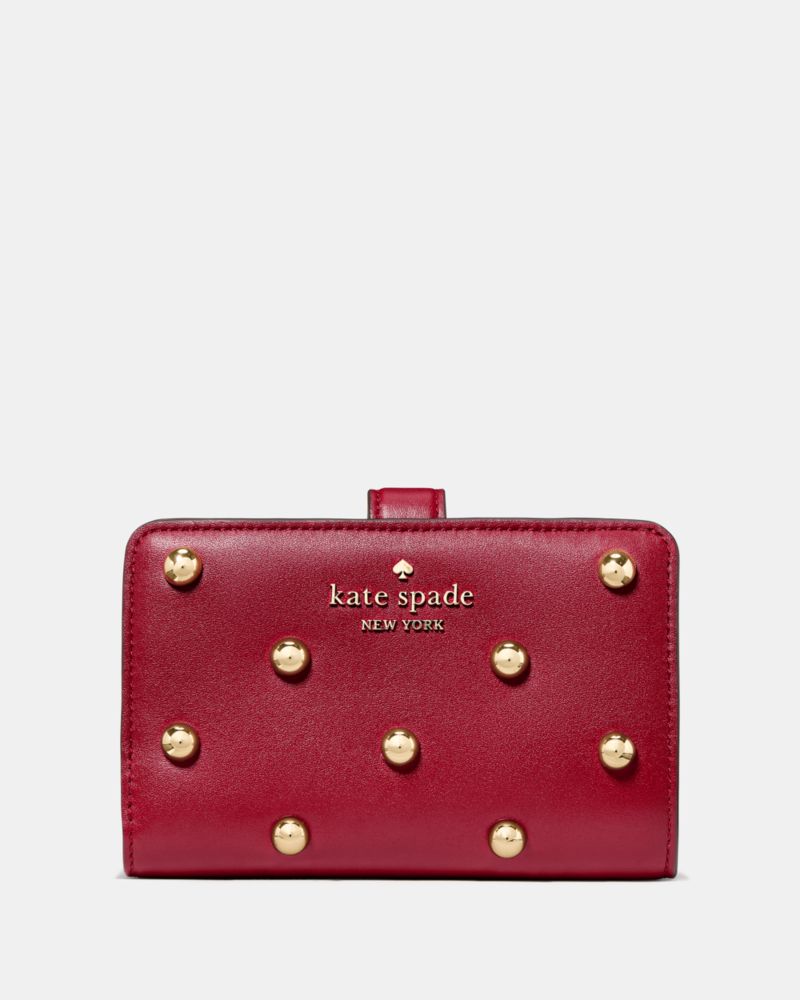Kate Spade,Studded Medium Bifold Wallet,