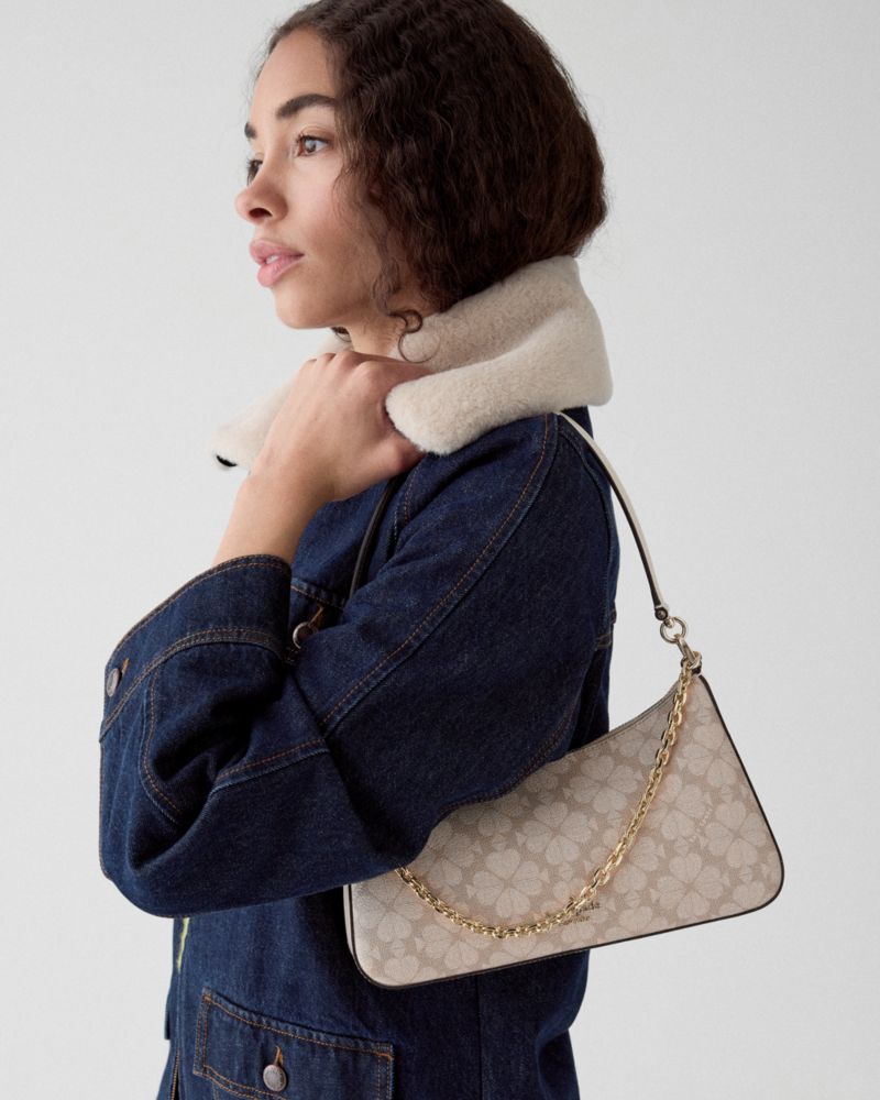 kate spade スペードフラワー ショルダーバッグ Margot Spade Flower Coated Canvas Shoulder Bag