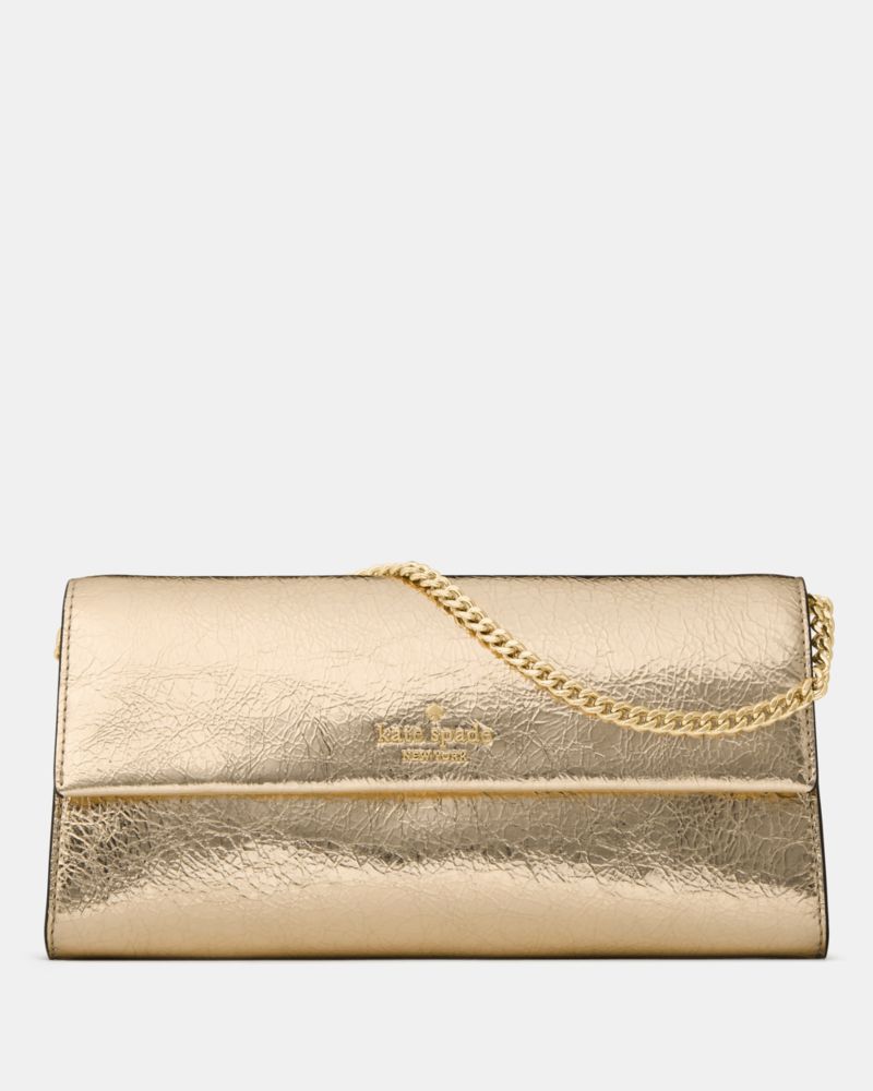Kate Spade,Scarlett Metallic Wallet On Chain,