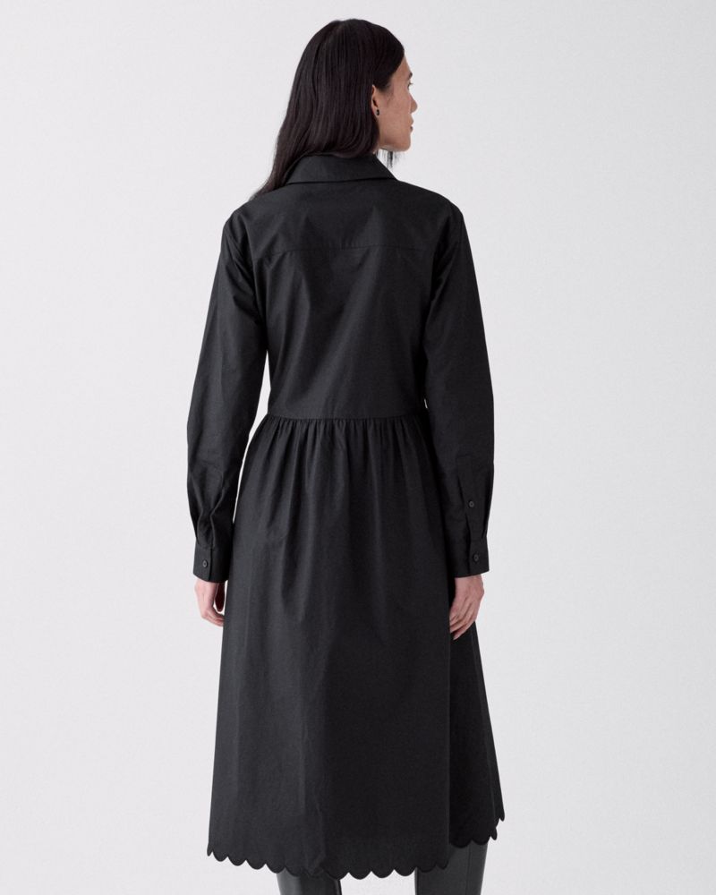 Essential Scalloped Midi Shirtdress - thumbnail 4