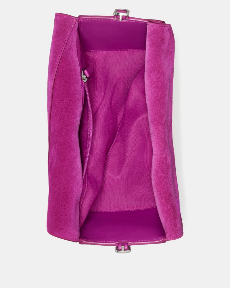 Deco Suede Twisted Flap Shoulder Bag - thumbnail 4