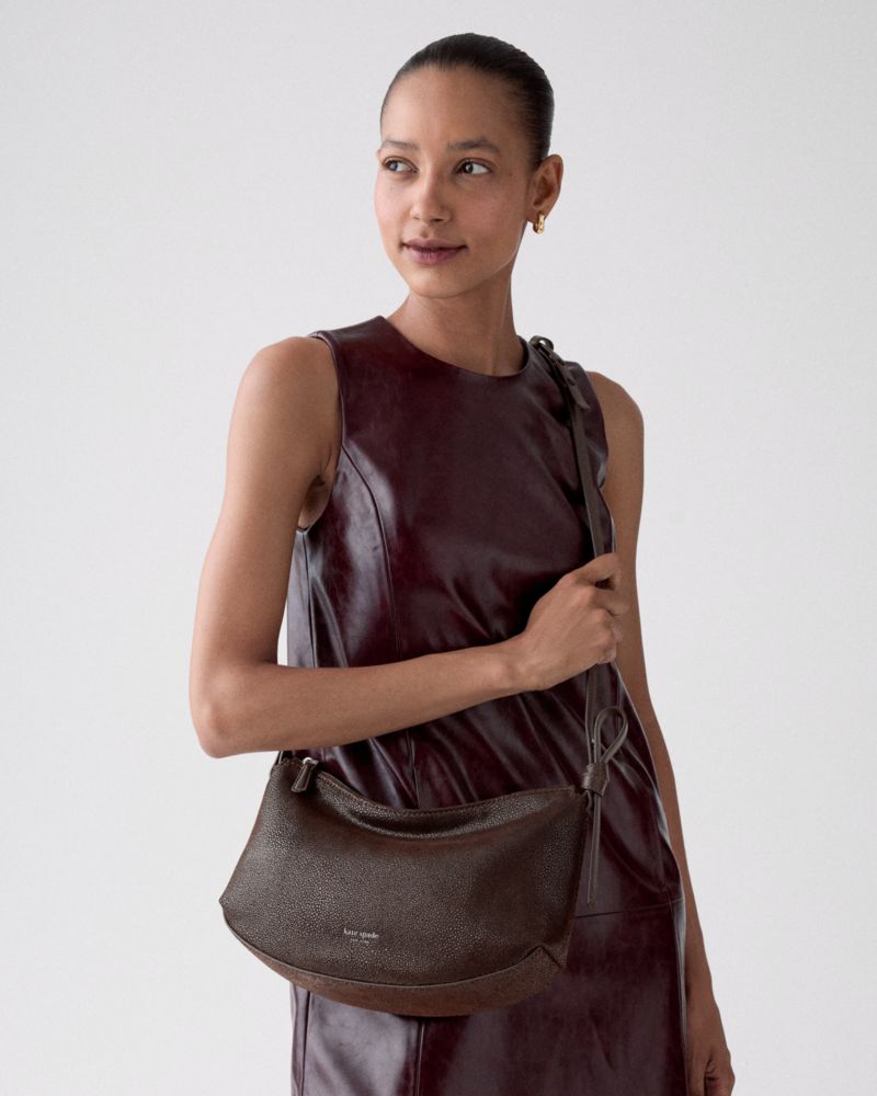 Loop Dot Suede Shoulder Bag