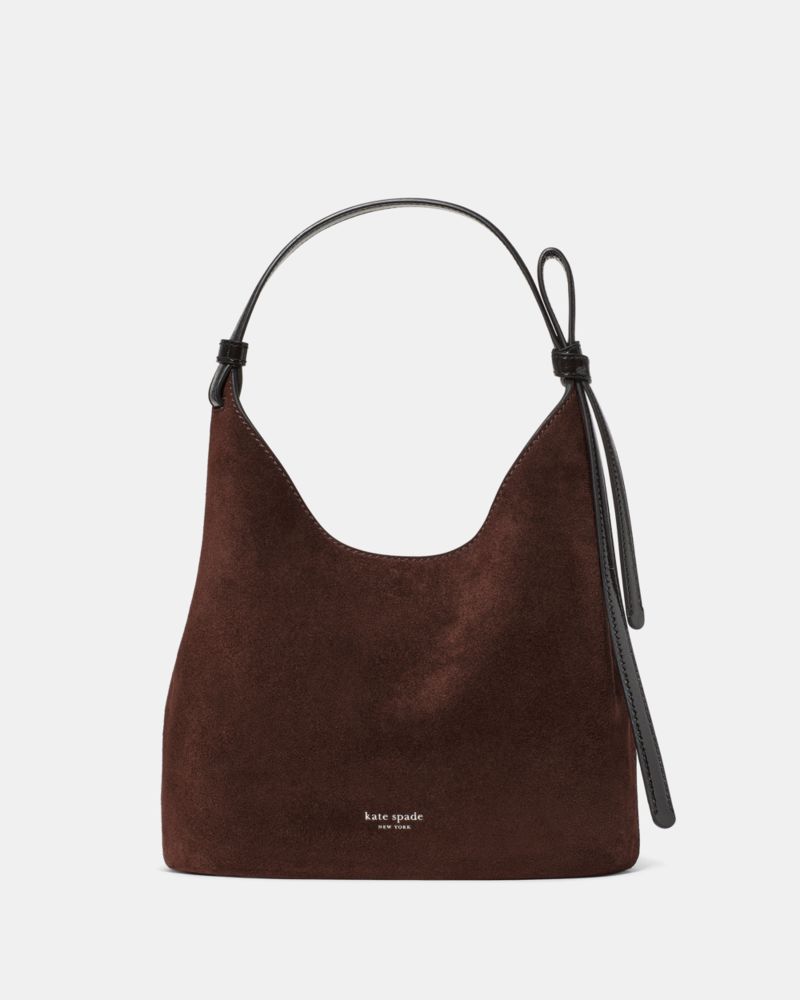 Kate Spade,Loop Suede And Shiny Leather Carryall Bag,