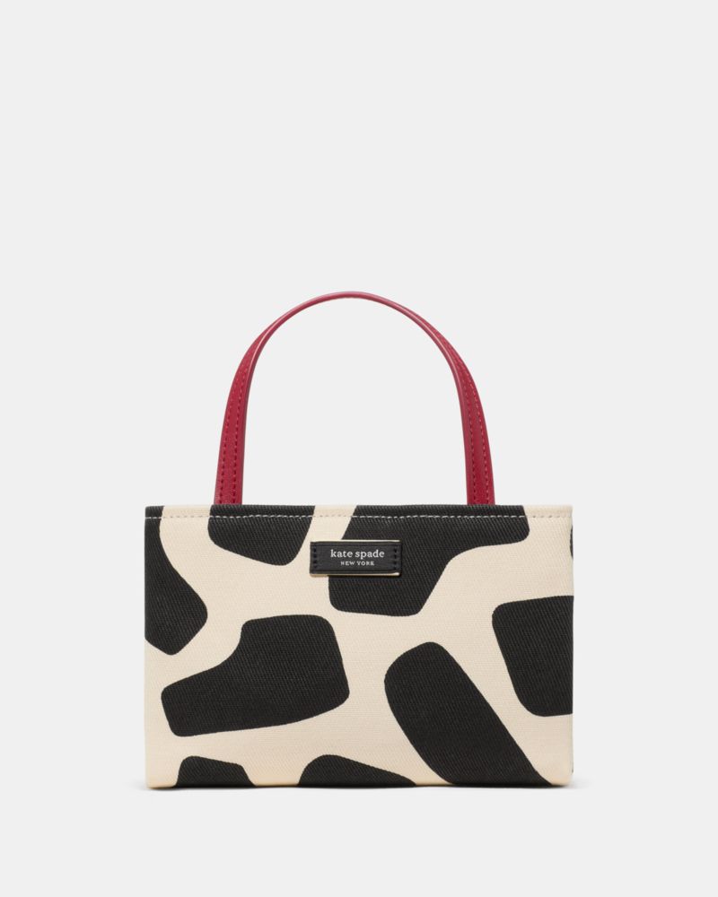 Kate Spade,Sam Icon Giraffe Canvas Mini Tote Bag,
