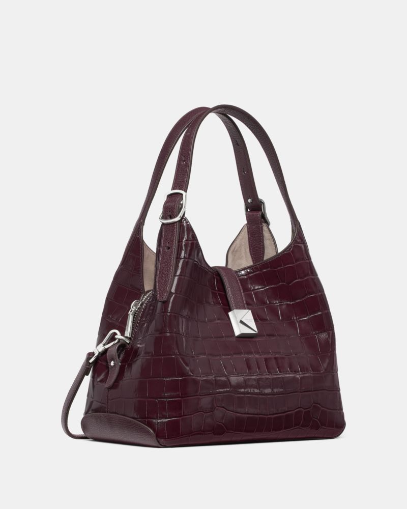 Deco Croc Embossed Crossbody Tote