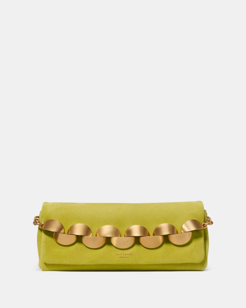 Kate Spade,Remi Suede Chain Clutch,
