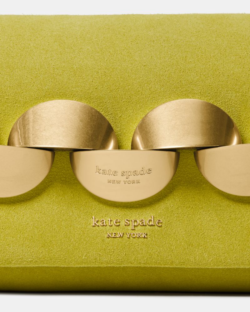 Remi Suede Chain Clutch