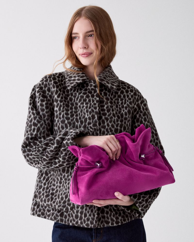 Rio Suede Large Clutch Bag