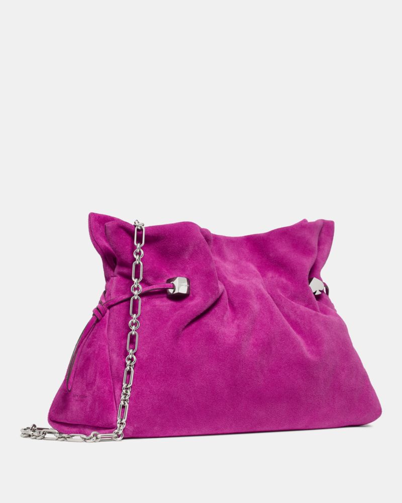 Rio Suede Large Clutch Bag - thumbnail 4