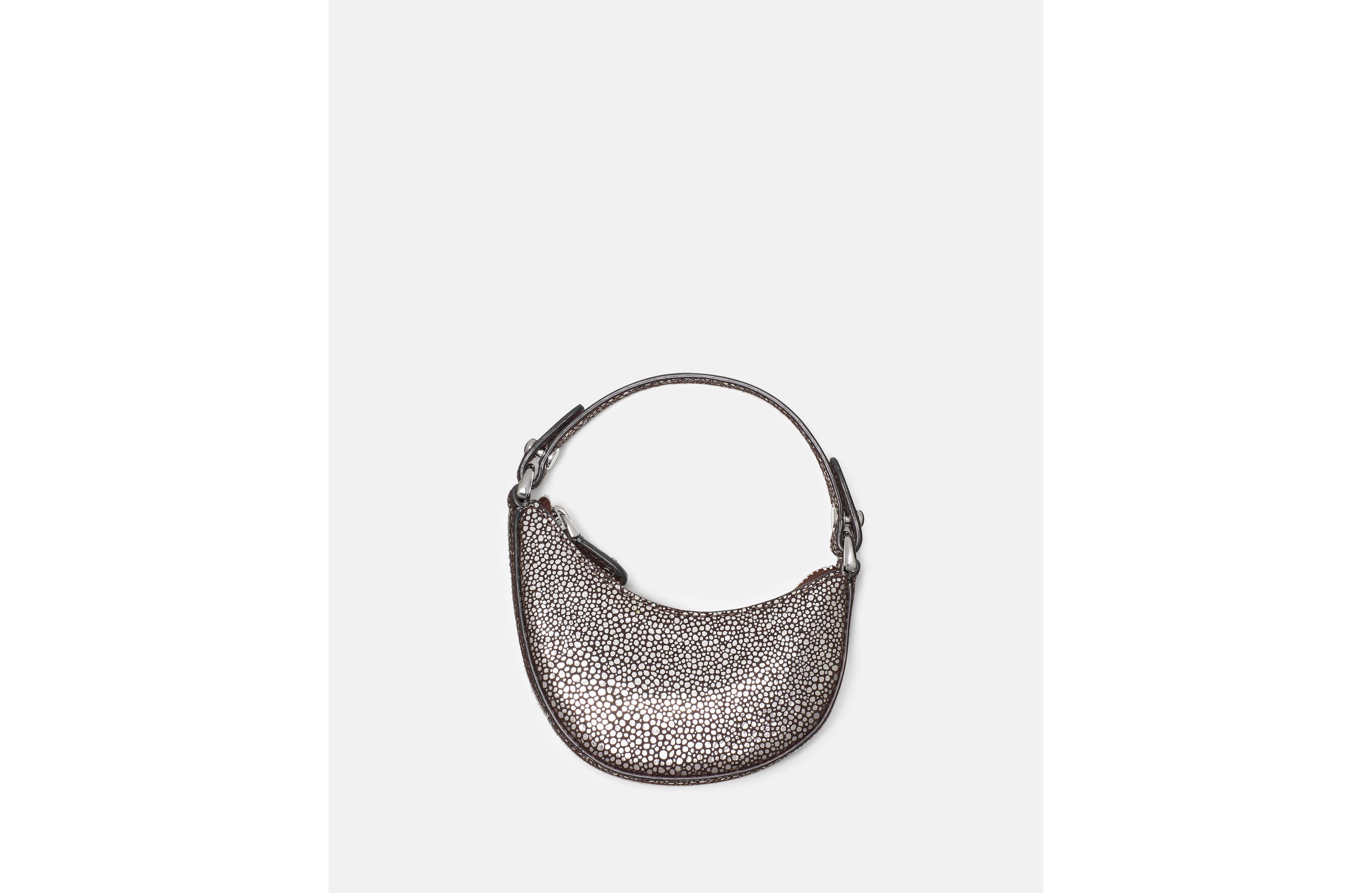 Charmed Metallic Dot Suede Nano Duo Bag Charm