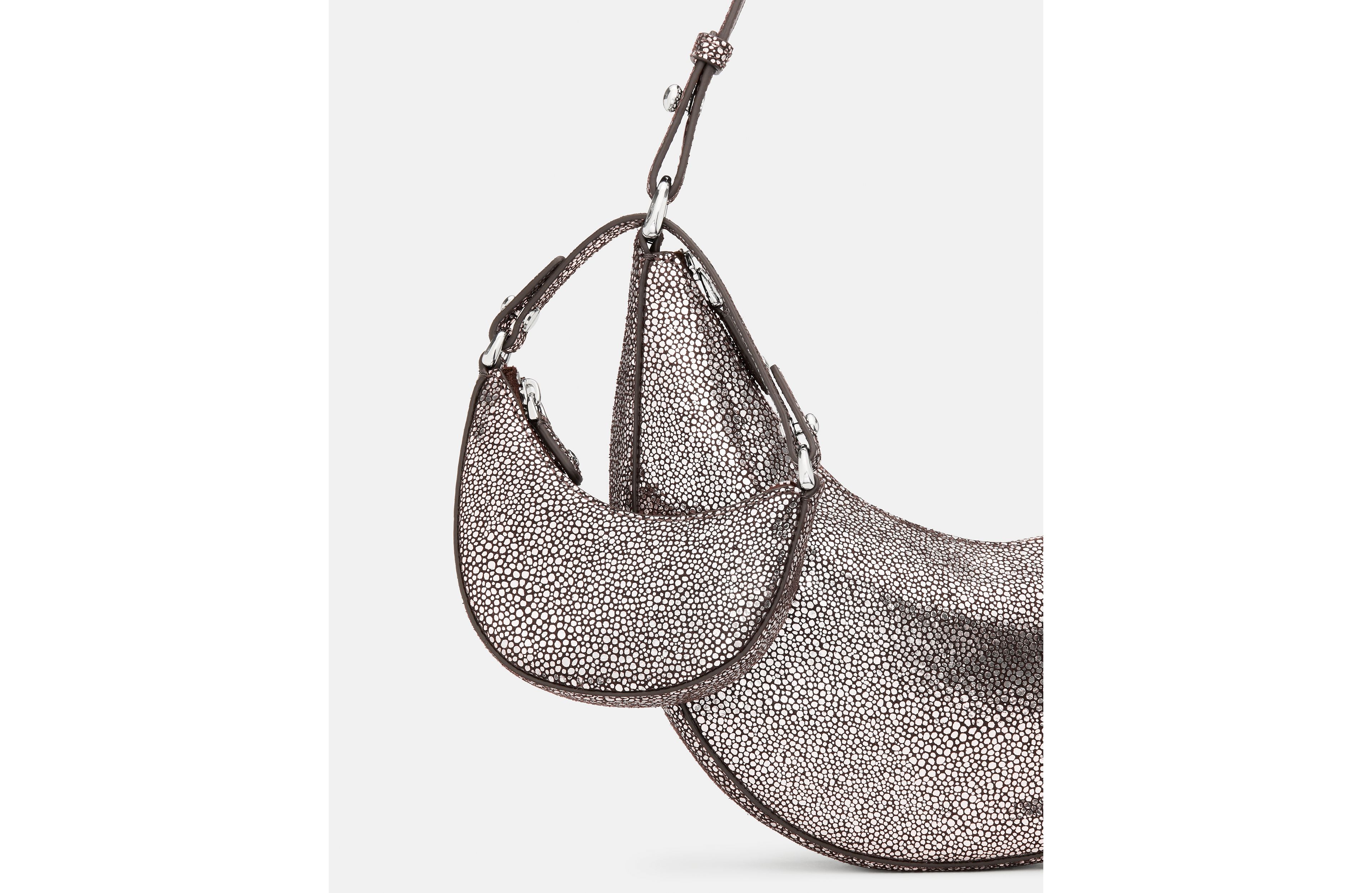 Charmed Metallic Dot Suede Nano Duo Bag Charm