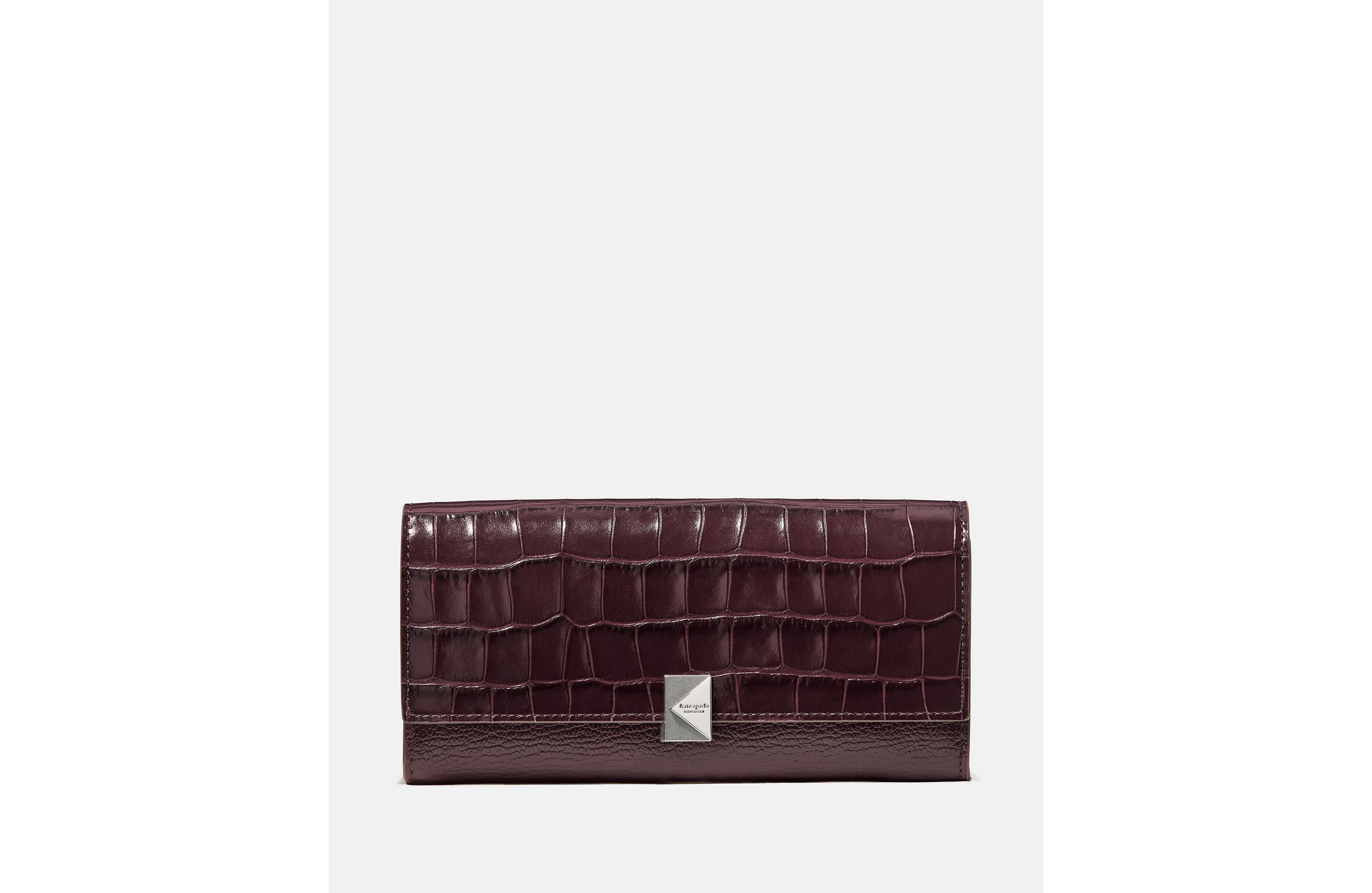 Deco Croc Embossed Large Flap Wallet
