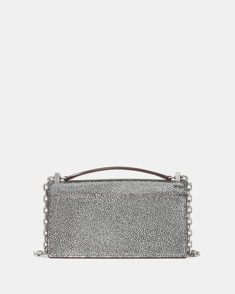 Deco Metallic Dot Suede Mini Crossbody Bag