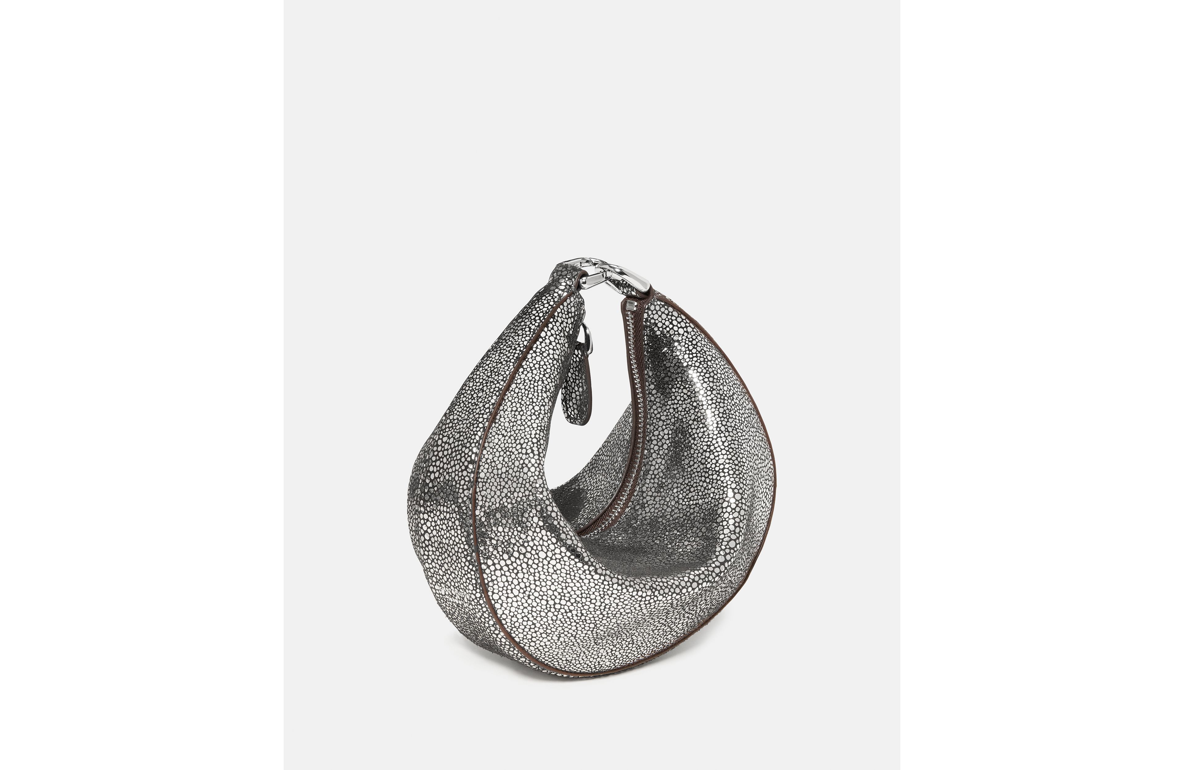Duo Metallic Dot Suede Mini Shoulder Bag