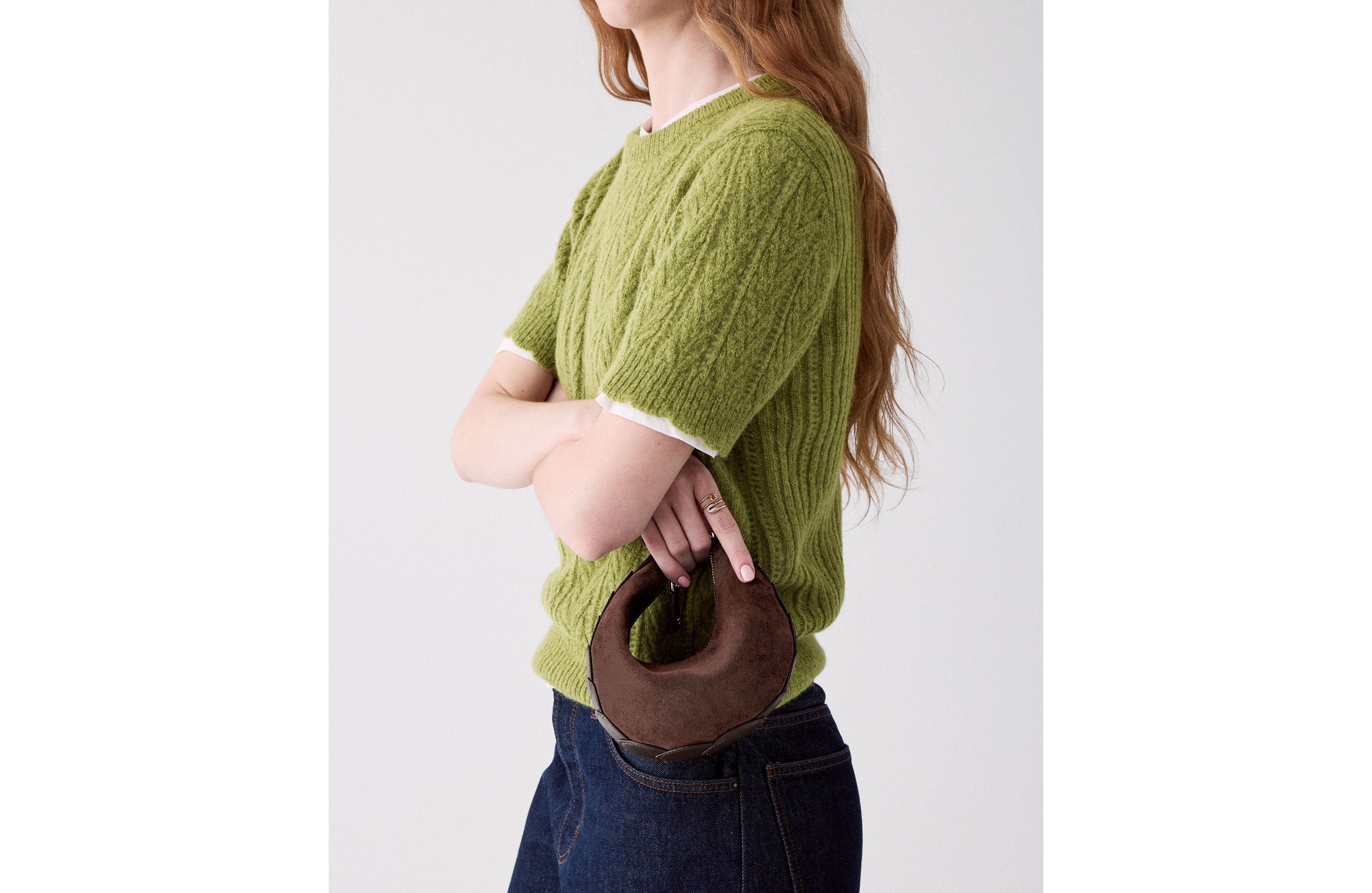 Duo Dot Suede Mini Shoulder Bag