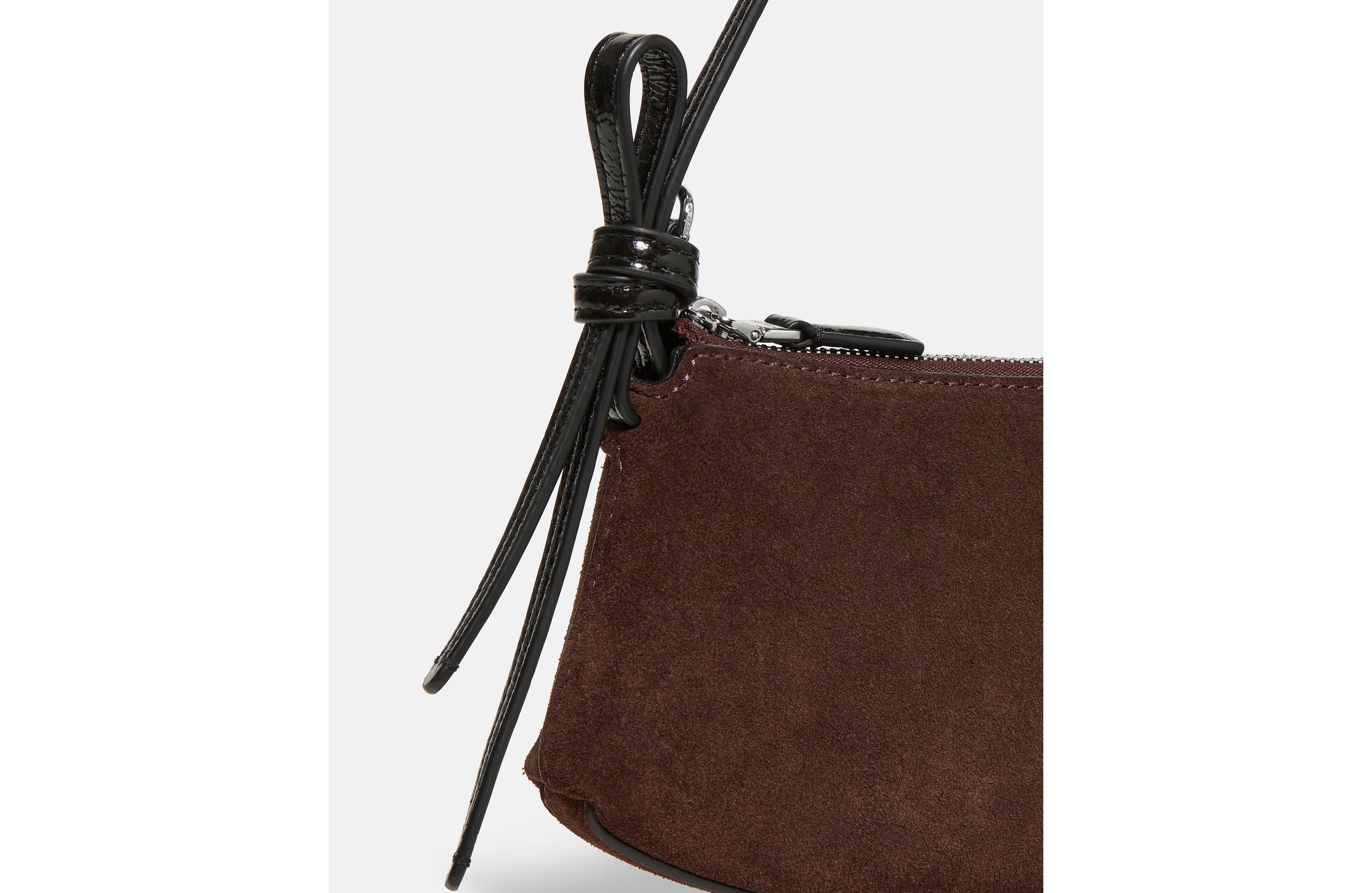 Loop Suede And Shiny Leather Mini Bag