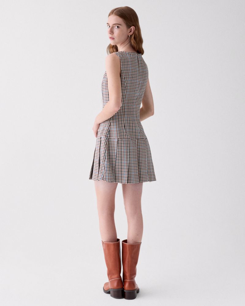 Shepard Check Belted Suiting Dress - thumbnail 4