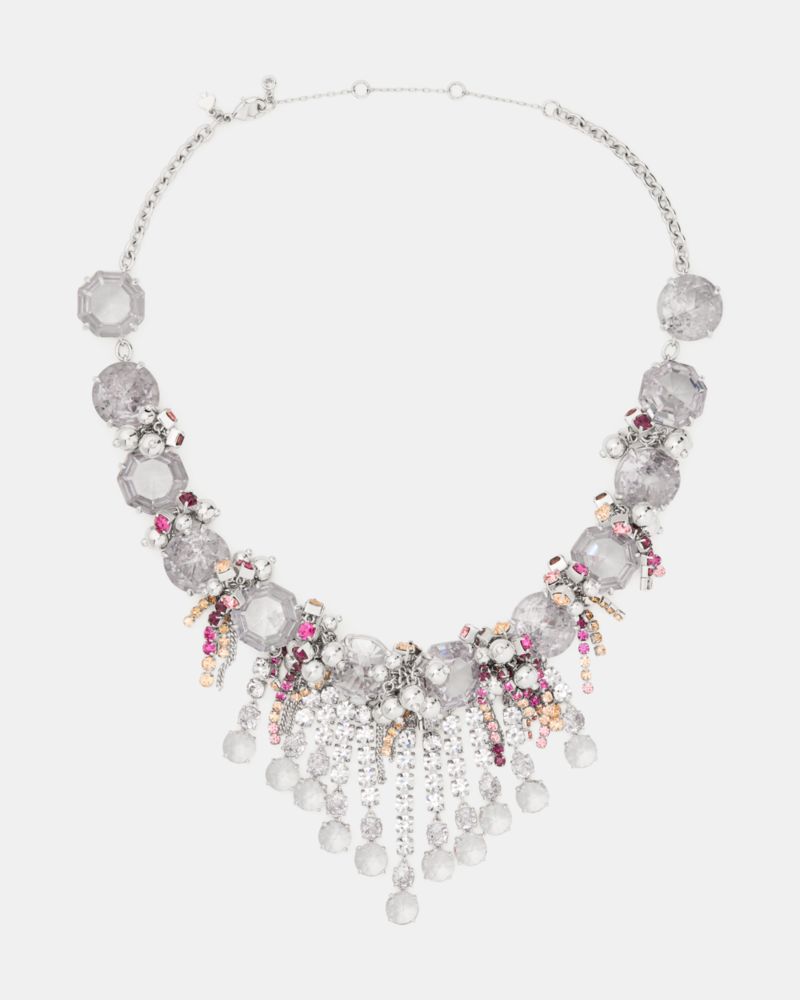Kate Spade, オピュレンス ステートメント フリンジ ネックレス, ネックレス,クリア／マルチ