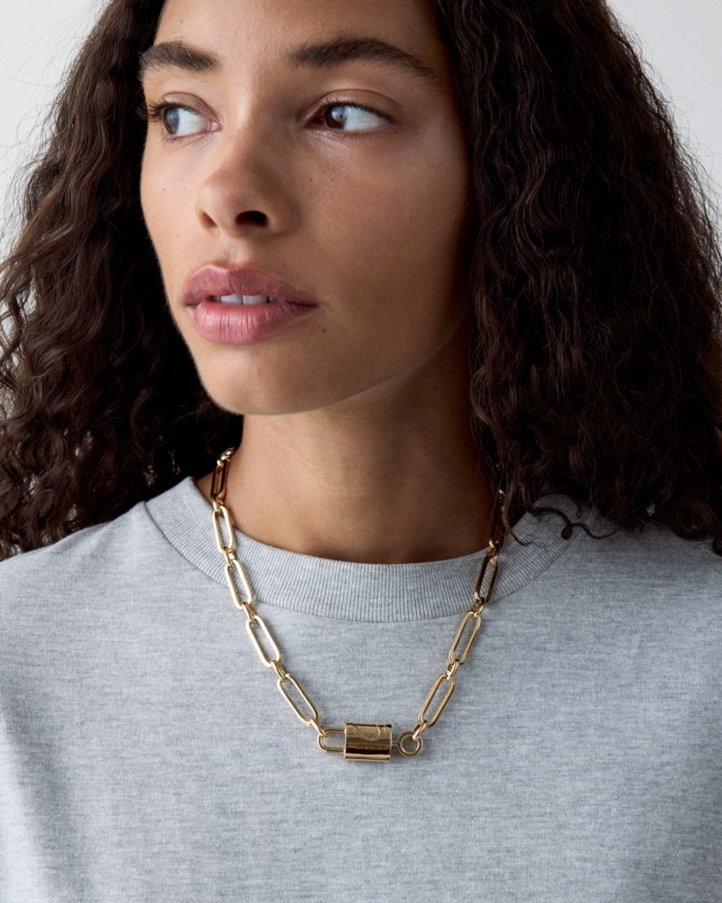 Spade Lock Necklace
