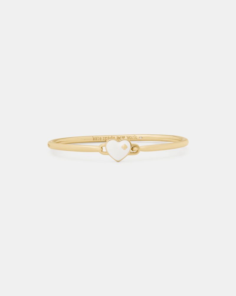 Kate Spade, ハート アンド スペード ハート スペード シン バングル, ブレスレット,ホワイト