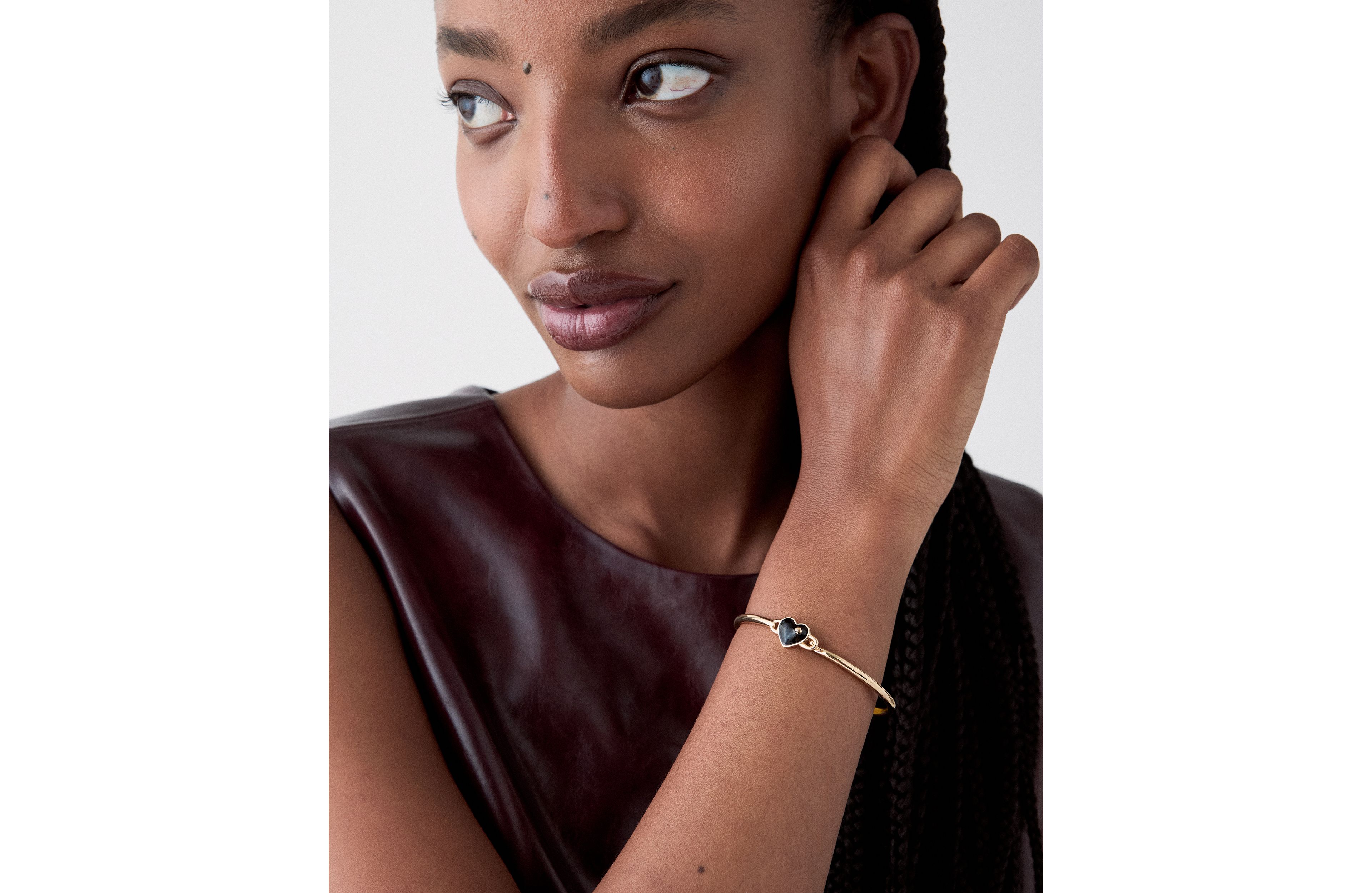 Heart Spade Solitaire Bangle