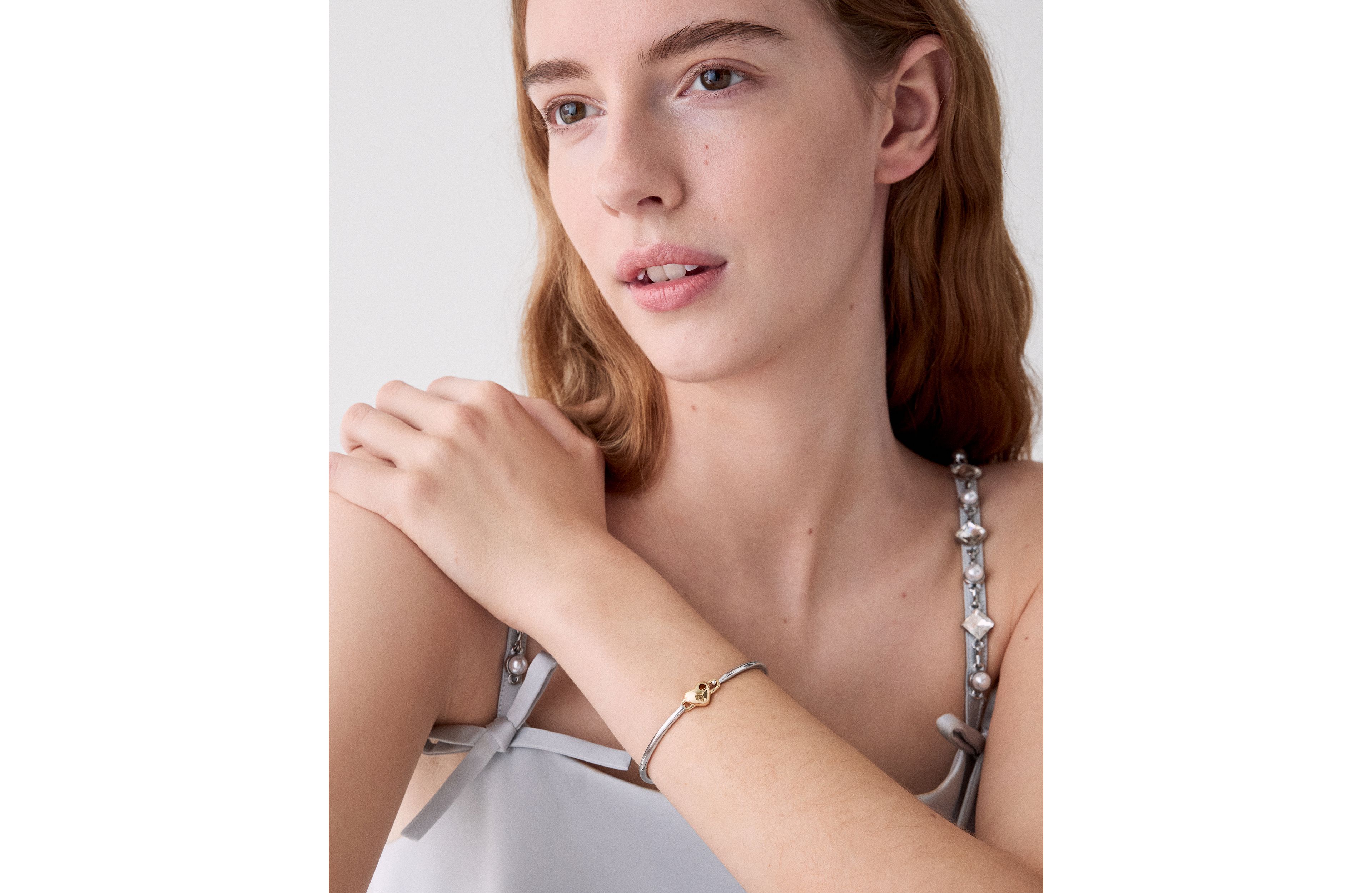 Heart Spade Solitaire Bangle