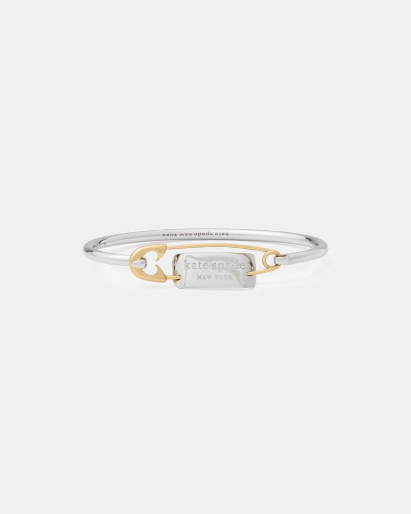 Kate Spade,Bits And Baubles Sam Tag Safety Pin Bangle,