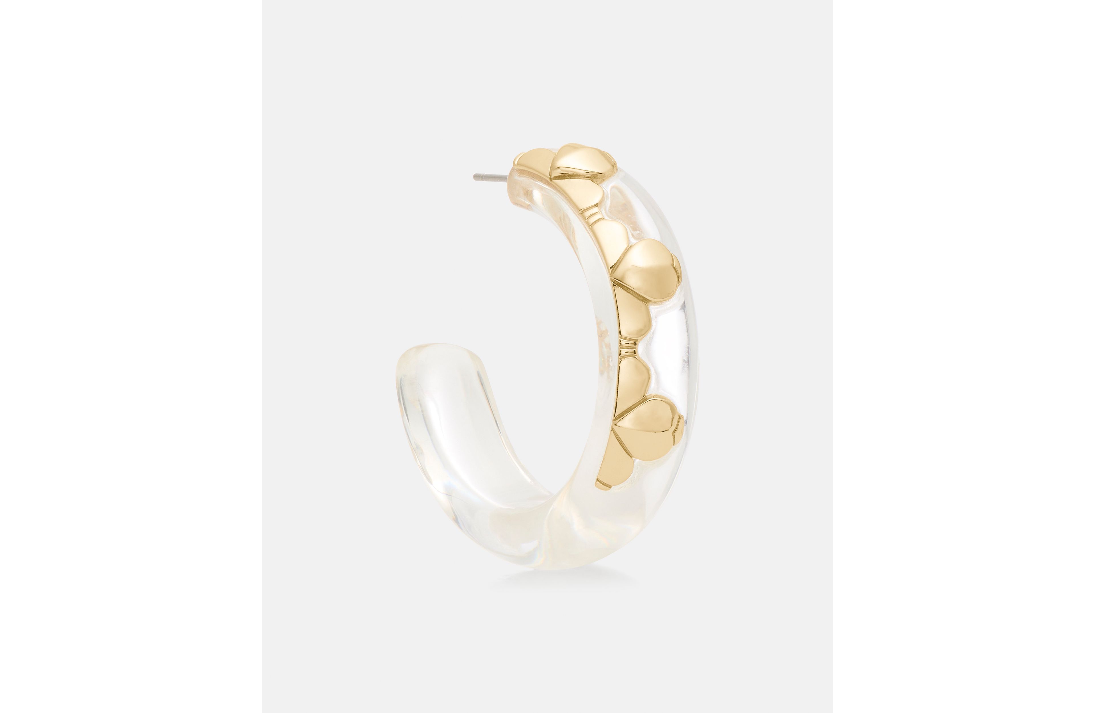 Spade Flower Lucite Hoops