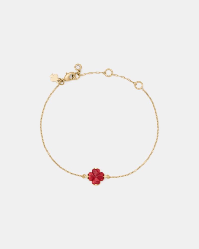 Kate Spade, スペード フラワー ソリティア ブレスレット, ブレスレット,レッド