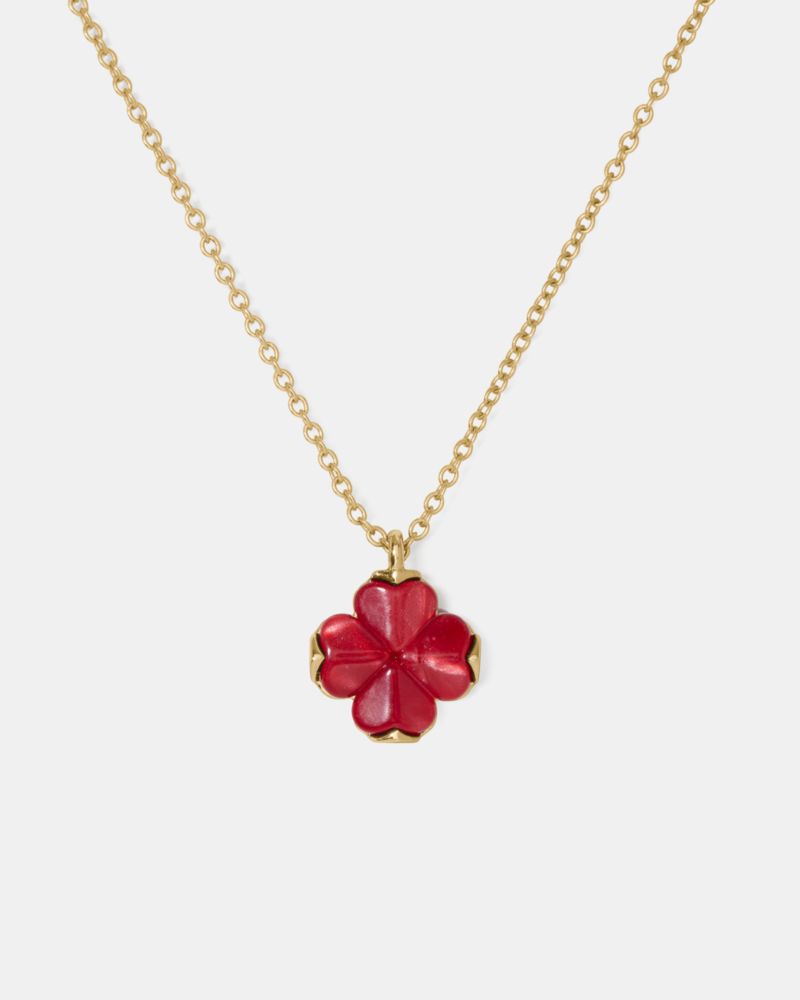 Kate Spade, スペード フラワー ミニ ペンダント, ネックレス,レッド