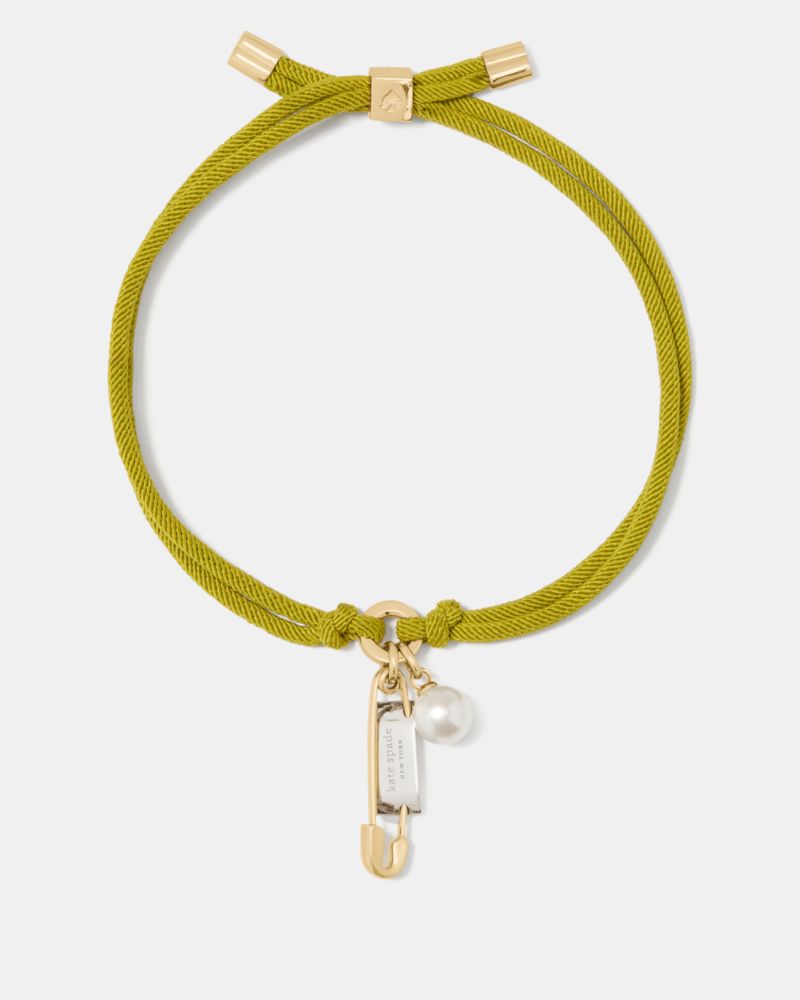 Kate Spade,Bits And Baubles Sam Tag Cord Bracelet,