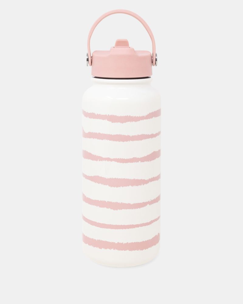 Kate Spade,Pink Goddess Stripe Water Bottle ,