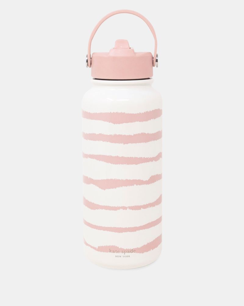Kate Spade,Pink Goddess Stripe Water Bottle ,